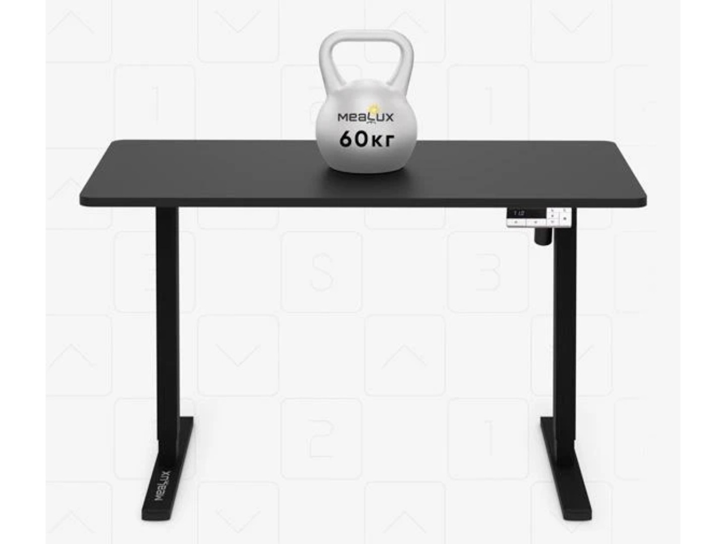 Стіл з електрорегулюванням висоти Mealux PowerDesk Lite Black (EVO-201 Lite B/B) — фото 3